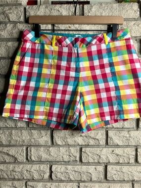 Slazenger Golf Shorts Plaid Colorful